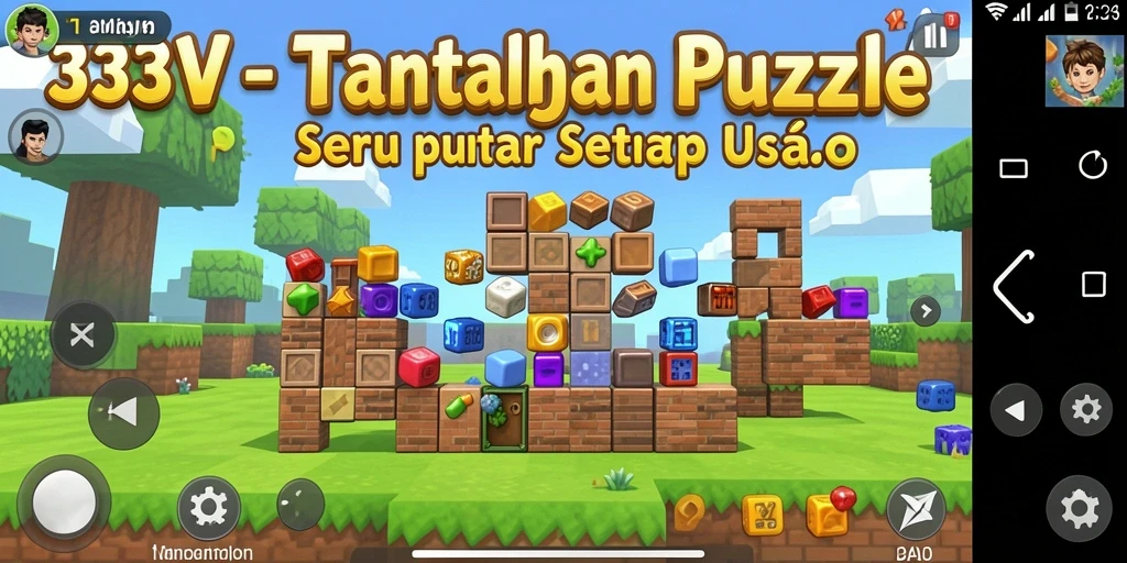 Tampilan gameplay <strong>333V</strong> dengan berbagai tantangan Puzzle.