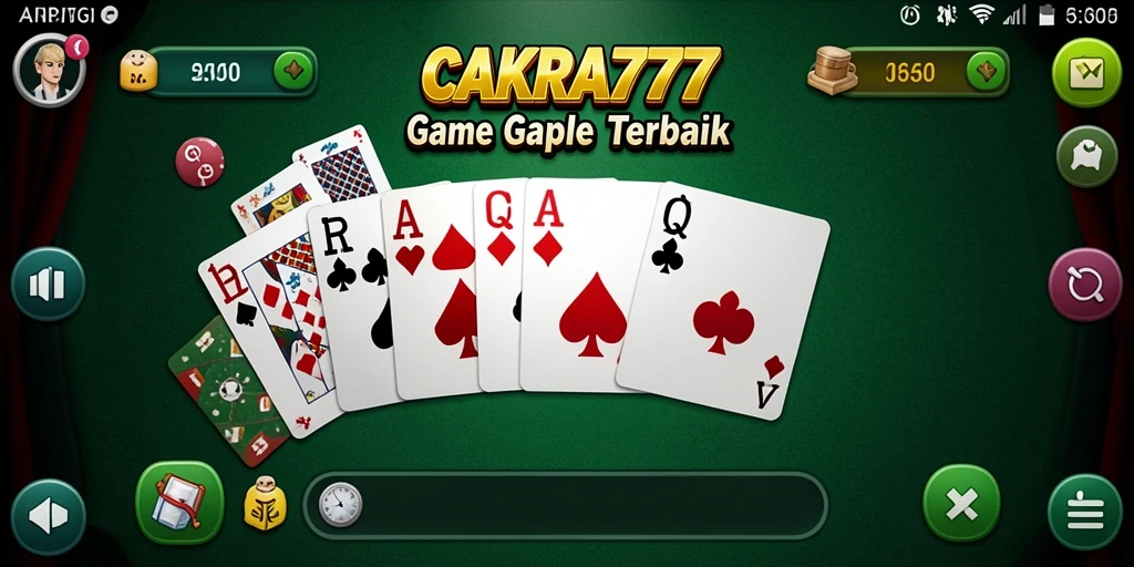 Tampilan gameplay seru CAKRA777 saat bermain Gaple.