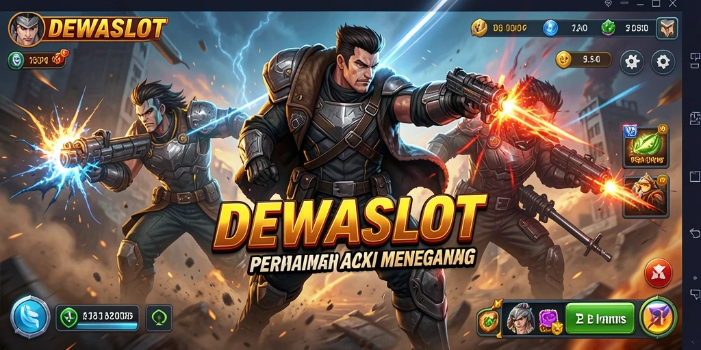 Tampilan aksi mendebarkan dalam gameplay DEWASLOT.