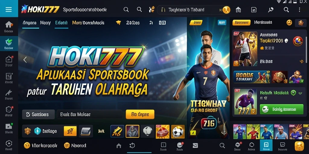 Screenshot HOKI777 menunjukkan interface taruhan langsung yang menarik dan informatif.