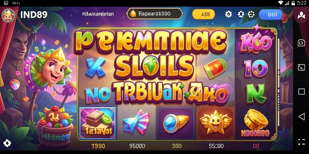Tampilan indah dari gameplay slot yang mendebarkan di IND89.