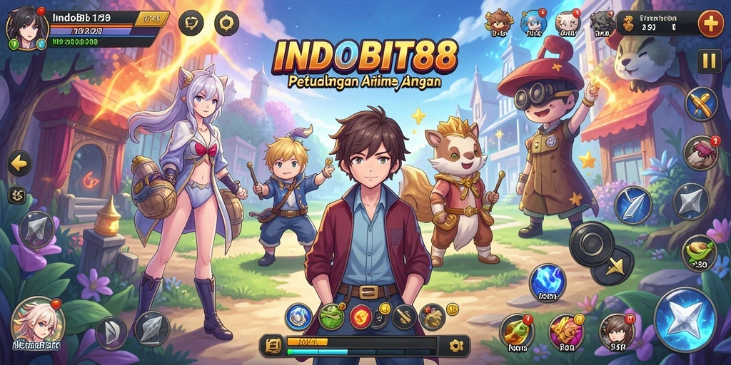 Gameplay seru INDOBIT88 yang penuh aksi dan karakter Anime favorit.