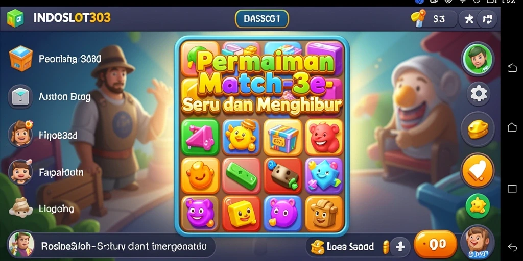 Tampilan gameplay seru dalam INDOSLOT303 yang penuh warna.