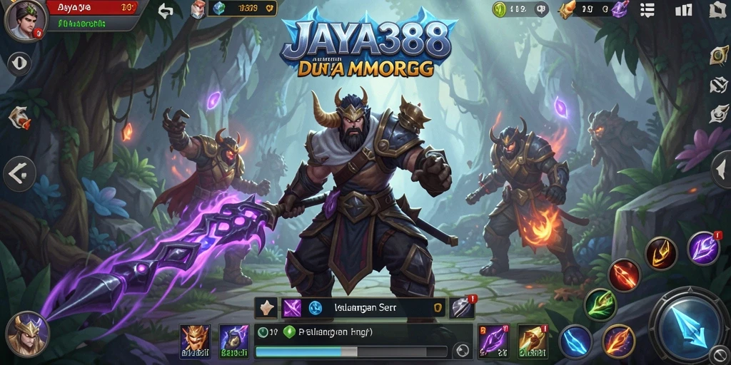 Screenshot utama JAYA388 menampilkan aksi pertarungan seru dalam dunia MMORPG.