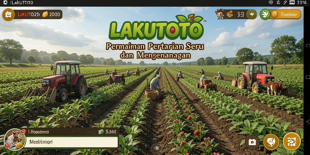 Gameplay menarik dari LAKUTOTO yang menampilkan aktivitas bertani.