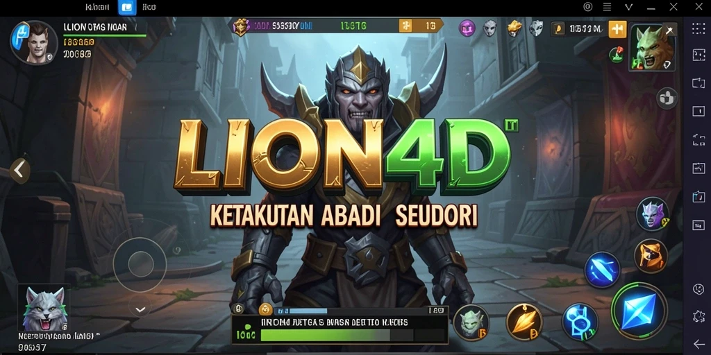 Screenshot gameplay yang menampilkan suasana Horror di LION4D.