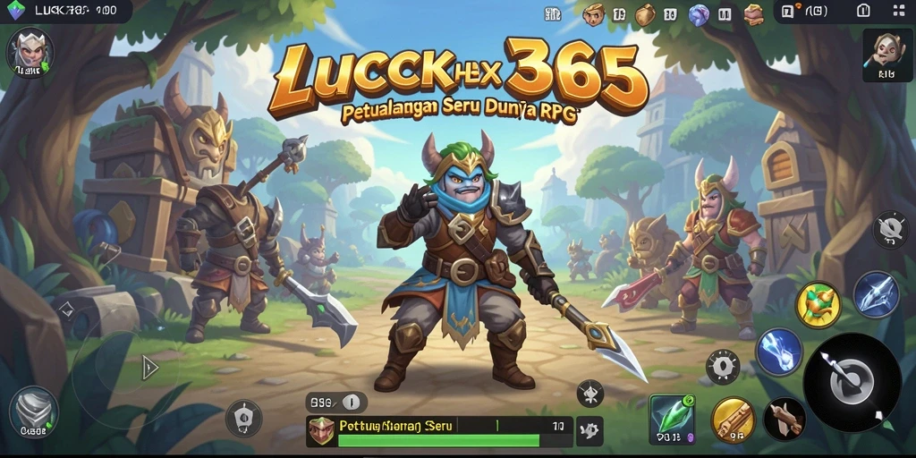 Tangkapan layar LUCK365 menampilkan aksi pertarungan seru dalam dunia RPG.