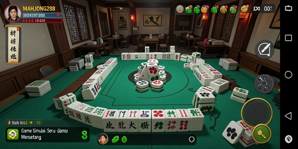 Tampilan gameplay seru dan kompetitif di MAHJONG288.