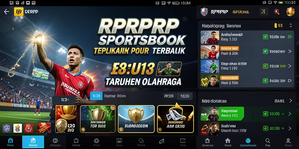 Tampilan gameplay Sportsbook yang menarik dan informatif.