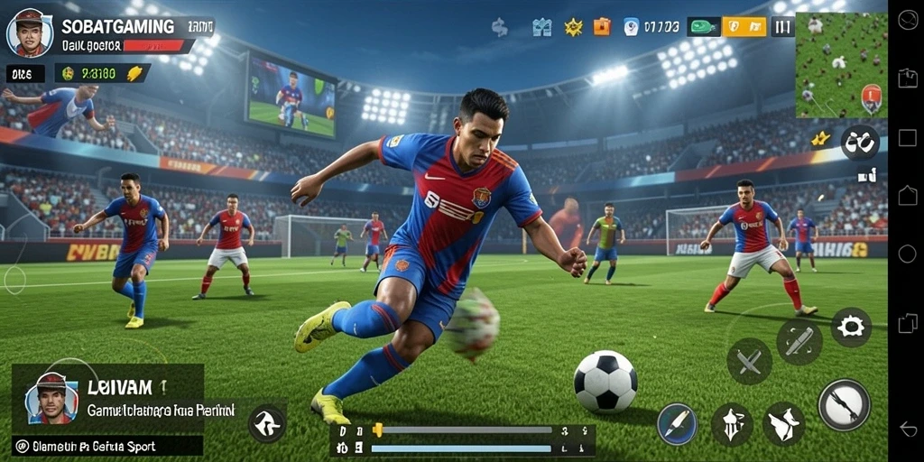 Tampilan gameplay menarik di SOBATGAMING dengan aksi olahraga seru.
