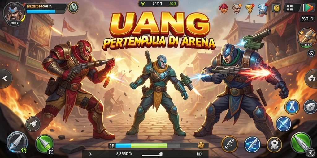 Tangkapan layar UANG menampilkan aksi pertempuran intens antara karakter.