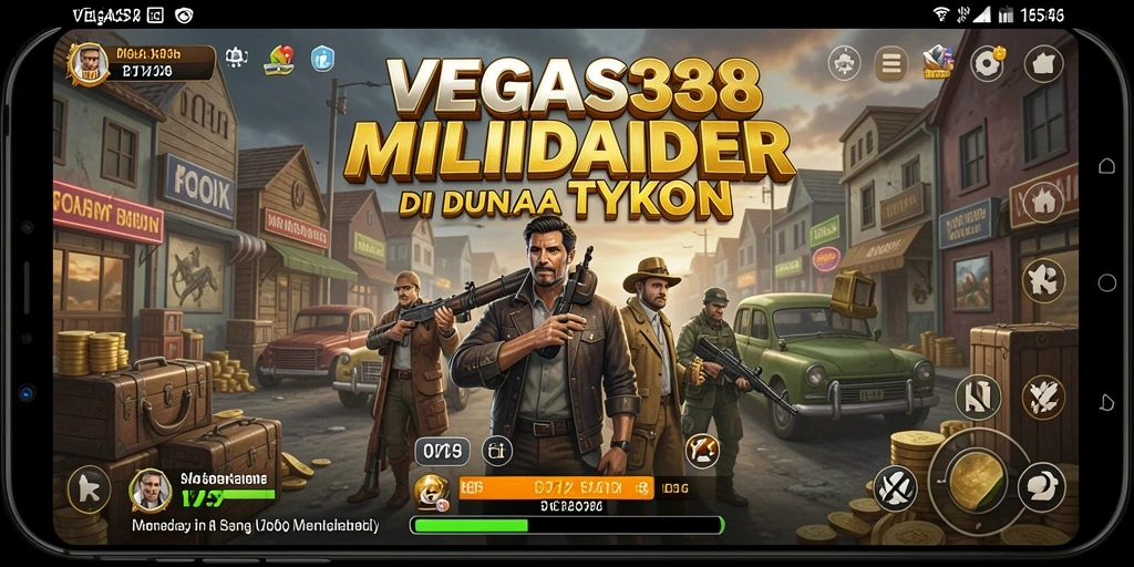 Tampilan gameplay <strong>VEGAS338</strong> yang menampilkan keseruan membangun bisnis Tycoon.
